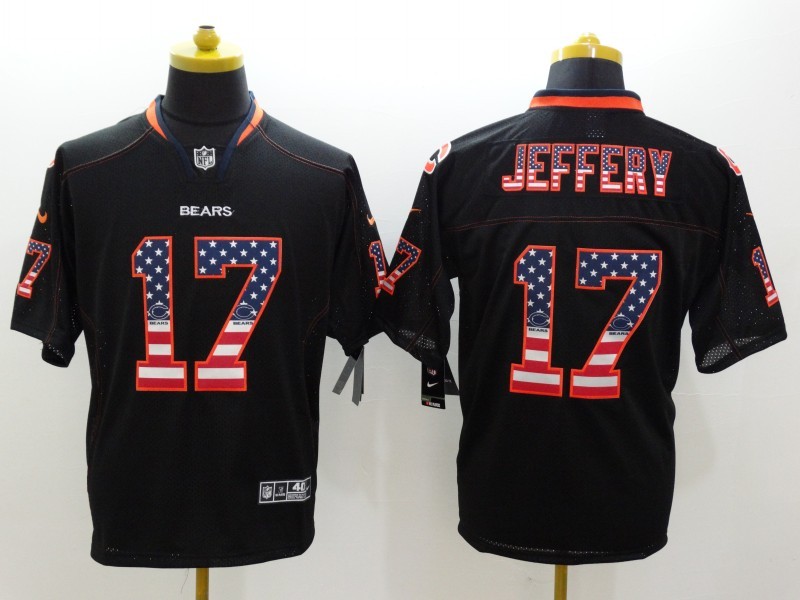 Men's Chicago Bears Alshon Jeffery #17 Black Jersey